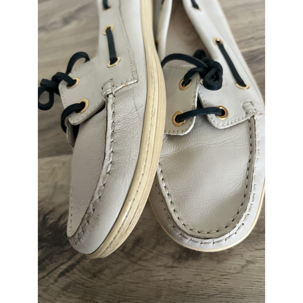 Tod’s ivory Leather loafers women Boat Shoe Flats Size 40 - Picture 11 of 11
